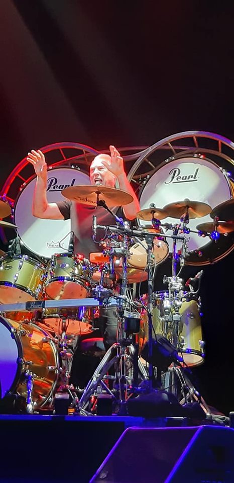 Golden Earring drummer Cesar Zuiderwijk photo October 29 2019 Utrecht - Tivoli show.